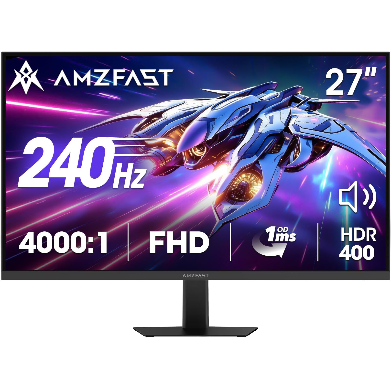 Amazon.com: Amzfast 27 Inch Gaming Monitor, 240Hz 1ms FHD 1080P